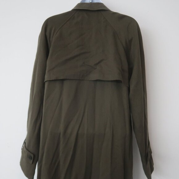 Babaton Trench Coat Green Size Medium Aritzia NWT - Picture 6 of 12